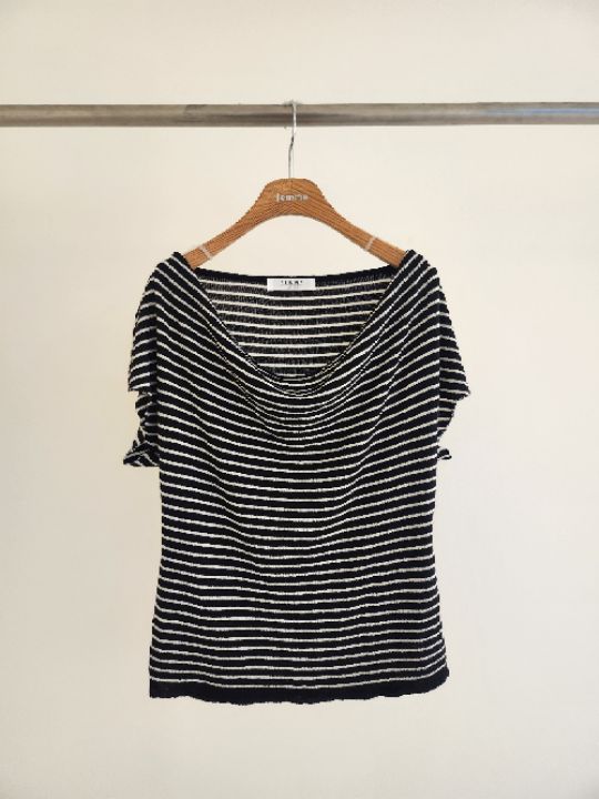FEMME東大門代購女裝新款人氣休閑26春夏職業真品針織衫條紋FEMME針織衫圖色2