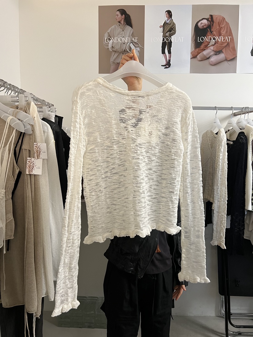 LONDON FLAT韓國代購女裝新款時尚人氣休閑襯衫蕾絲衫開衫LONDON FLAT襯衫/蕾絲衫