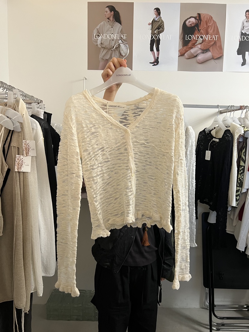 LONDON FLAT韓國代購女裝新款時尚人氣休閑襯衫蕾絲衫開衫LONDON FLAT襯衫/蕾絲衫圖色2