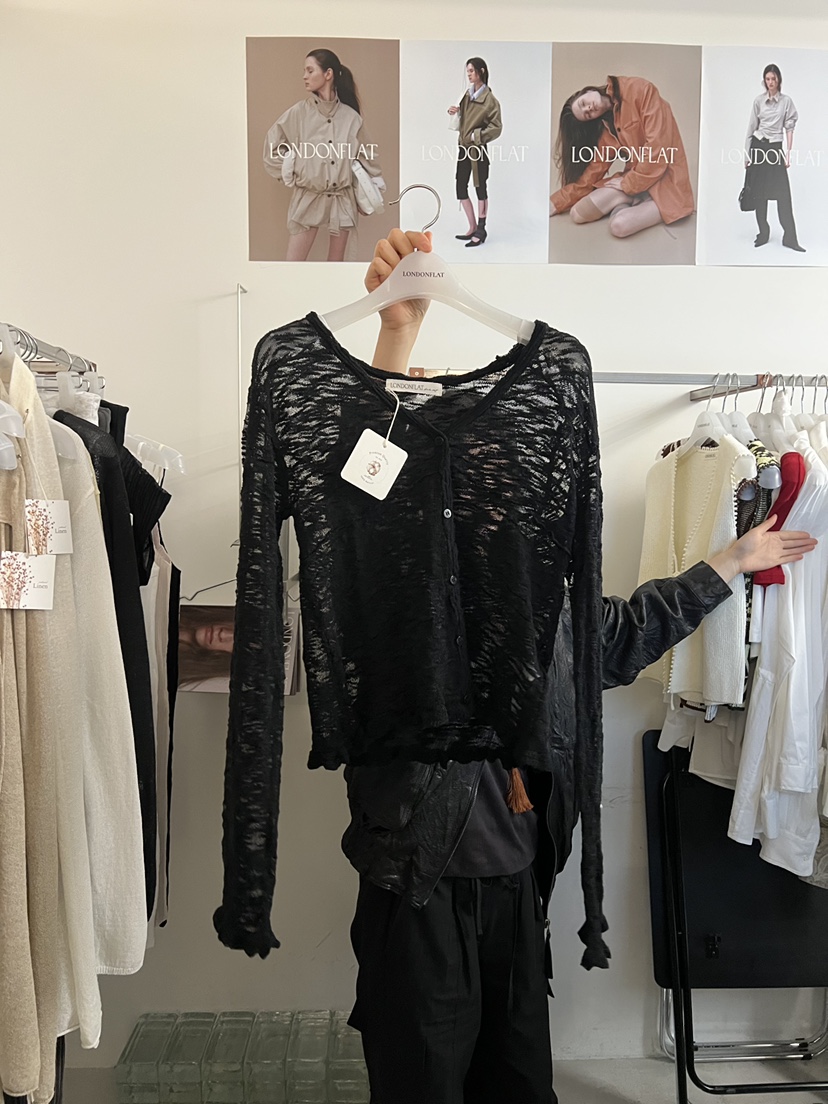 LONDON FLAT韓國代購女裝新款時尚人氣休閑襯衫蕾絲衫開衫LONDON FLAT襯衫/蕾絲衫圖色3