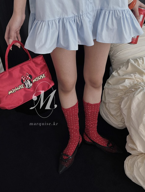 TOLL東大門直郵女裝新款推薦休閑時尚26春夏人氣襪子圓點TOLL襪子