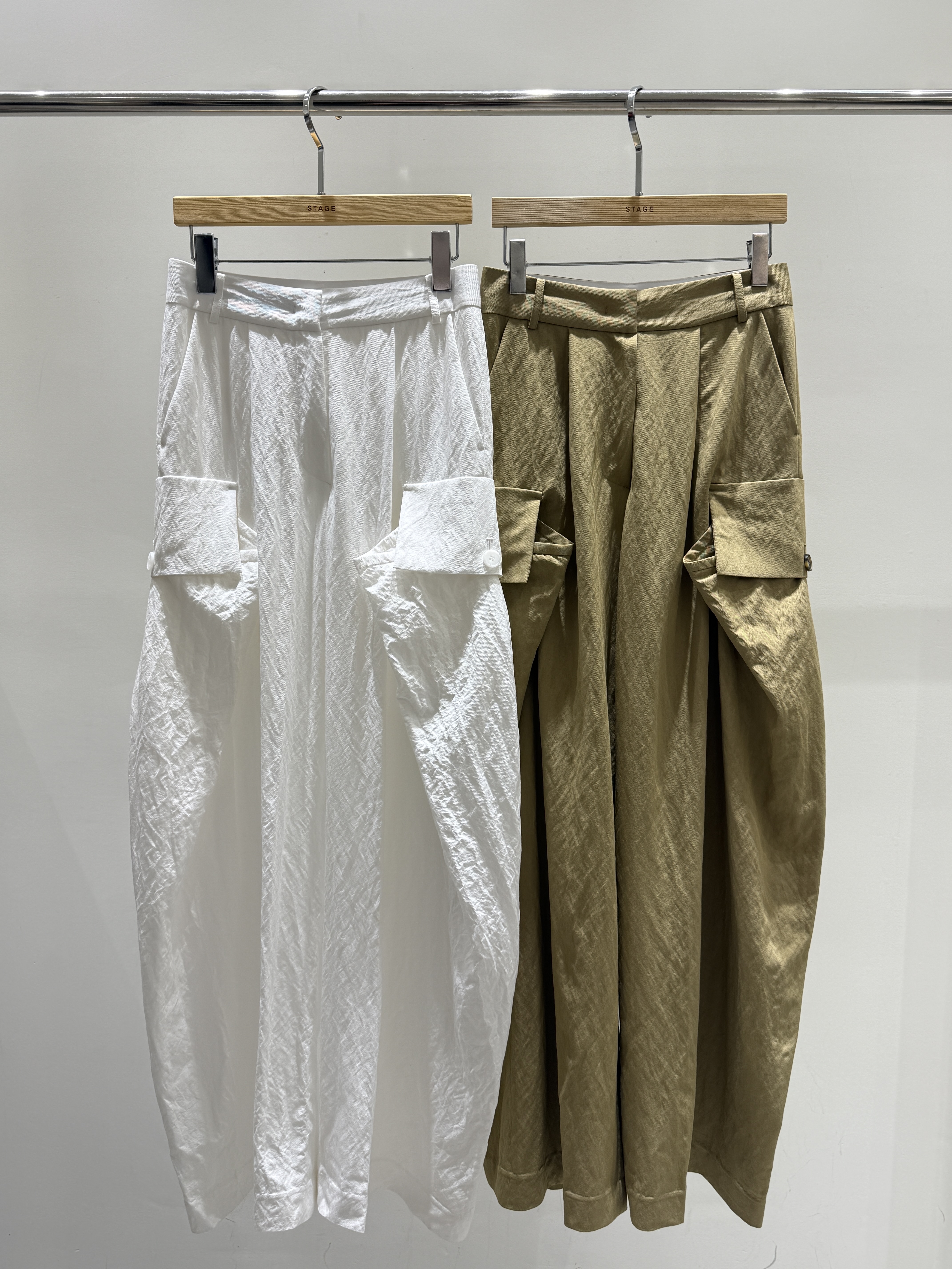 STAGE東大門直郵女裝新品時尚人氣休閑推薦熱賣休閑褲口袋STAGE休閑褲