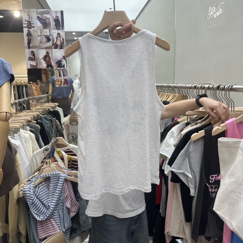 STICK WITH東大門實拍女士新品真品休閑熱賣人氣吊帶背心STICK WITH吊帶/背心