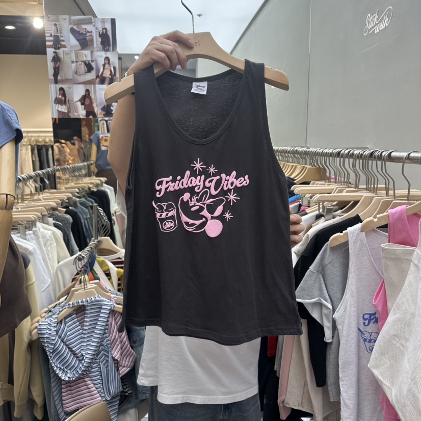 STICK WITH東大門實拍女士新品真品休閑熱賣人氣吊帶背心STICK WITH吊帶/背心圖色3