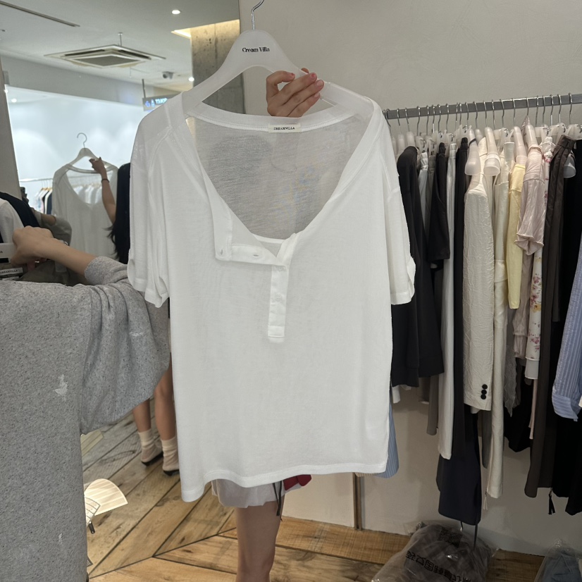 CREAM VILLA東大門直郵女士新款真品T恤CREAMVILLAT恤圖色3