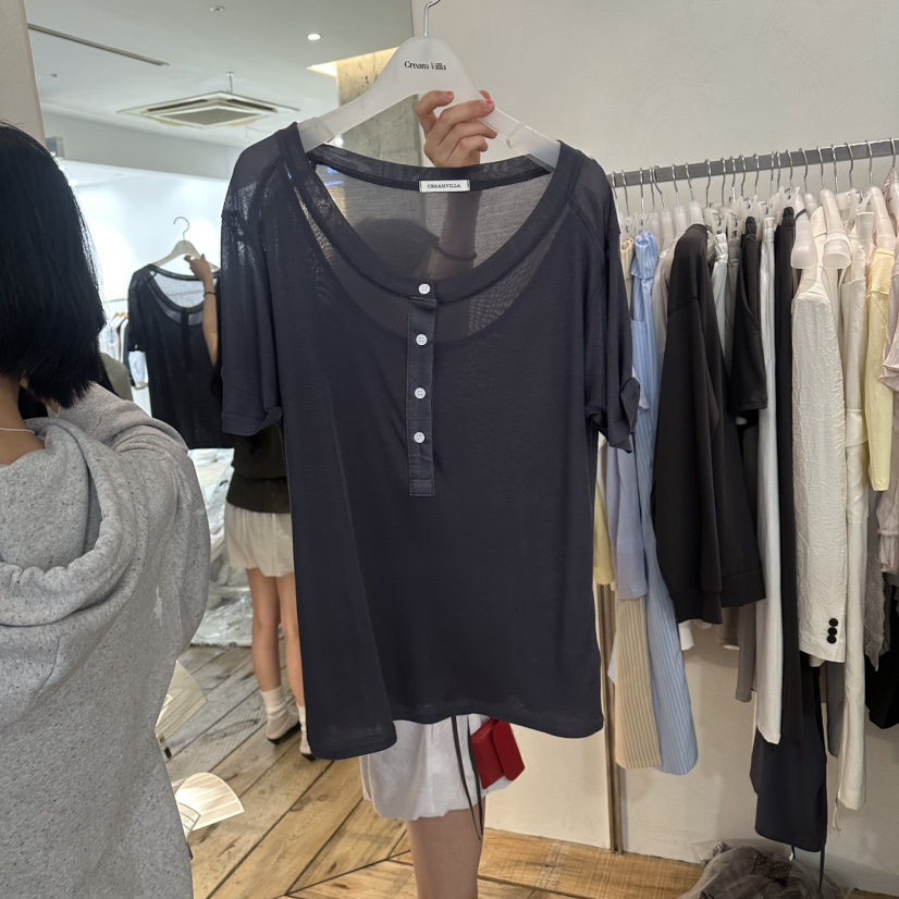 CREAM VILLA東大門直郵女士新款真品T恤CREAMVILLAT恤圖色4