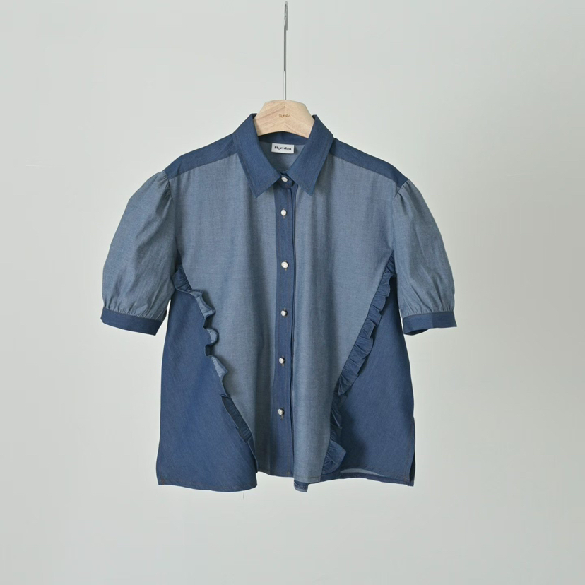 RUMBA韓國直郵女裝新款26春夏時尚人氣職業休閑襯衫蕾絲衫RUMBA襯衫/蕾絲衫圖色2