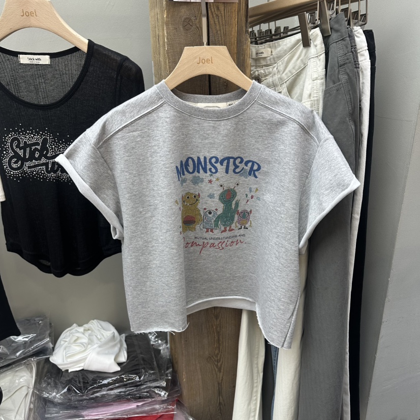 STICK WITH東大門實拍女裝新品推薦人氣26春夏真品熱賣T恤STICK WITHT恤圖色2