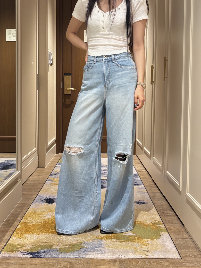 FOUREIGHT韓國代購女裝新款時尚推薦26春夏休閑真品牛仔褲FOUR EIGHT牛仔褲