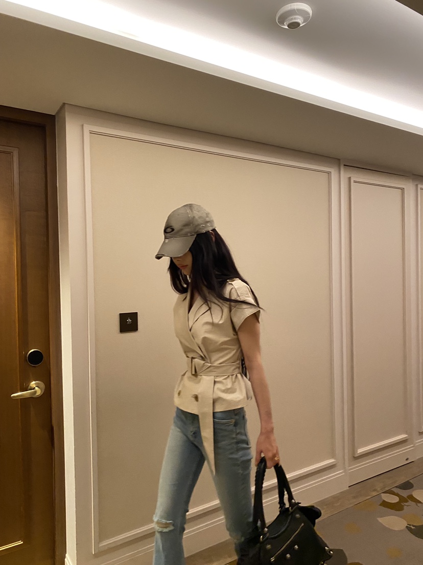 FOUREIGHT東大門實拍女裝新品熱賣人氣職業休閑夾克含腰帶FOUR EIGHT夾克