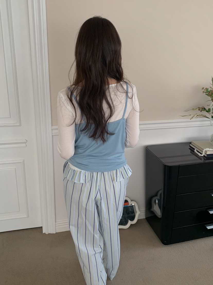 CAMEL-P東大門代購女士新款26春夏休閑褲蝴蝶結Came_l 家休閑褲