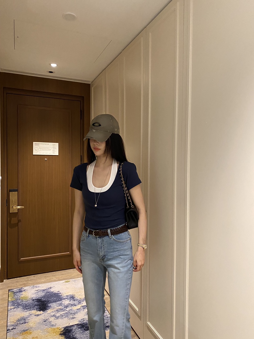 FOUREIGHT東大門實拍女裝新品推薦26春夏人氣時尚T恤假兩件FOUR EIGHTT恤