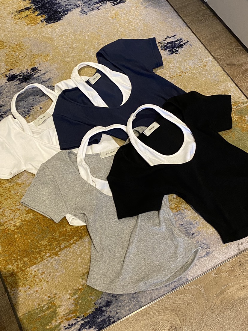 FOUREIGHT東大門實拍女裝新品推薦26春夏人氣時尚T恤假兩件FOUR EIGHTT恤