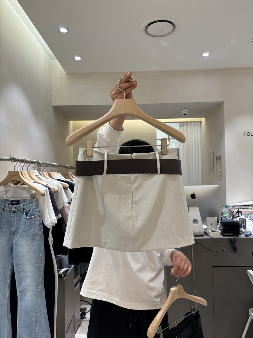 FOUREIGHT東大門實拍女士新款熱賣真品職業26春夏短裙不含腰帶FOUR EIGHT短裙