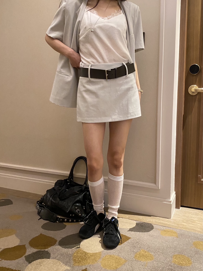 FOUREIGHT東大門實拍女士新款熱賣真品職業26春夏短裙不含腰帶FOUR EIGHT短裙