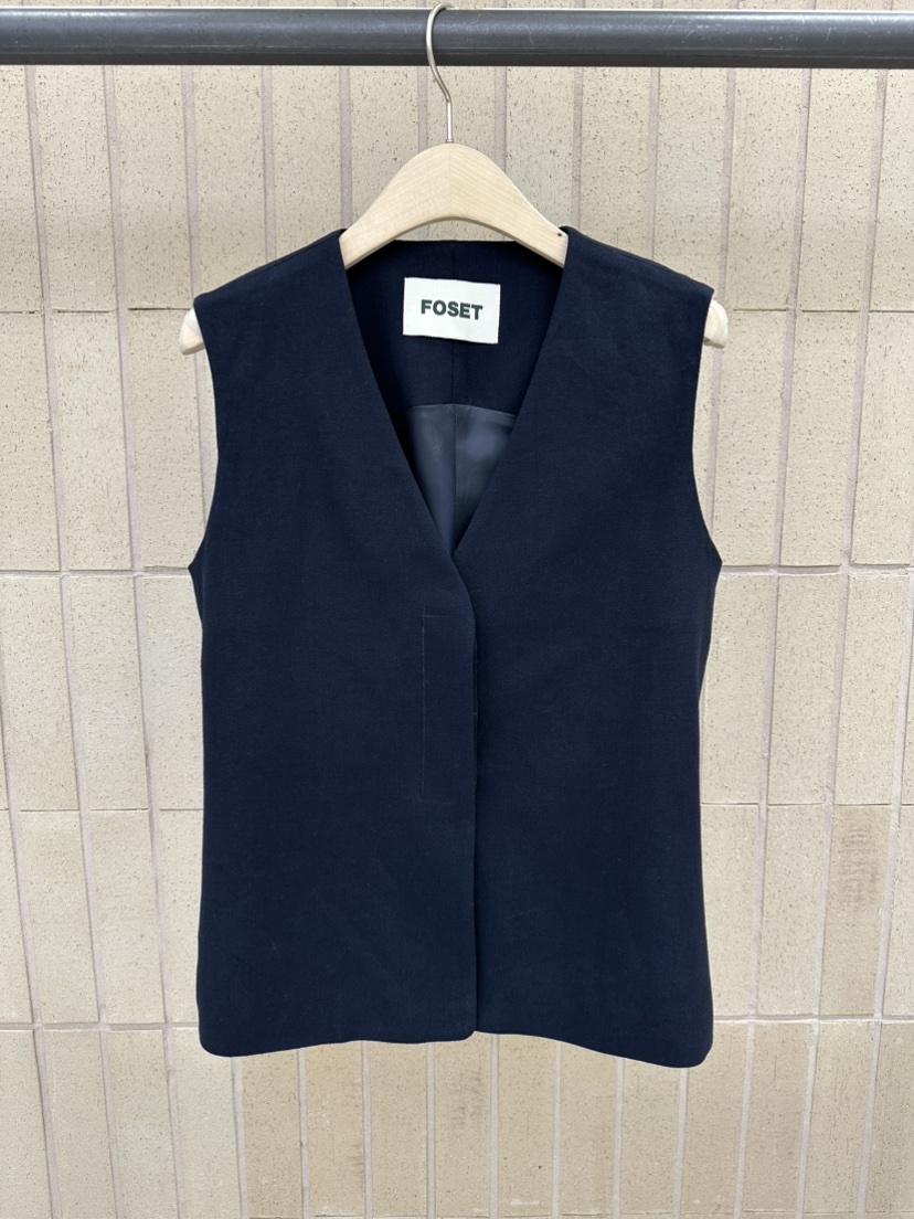 FOSET東大門直郵女裝新款26春夏職業推薦時尚熱賣馬甲亞麻FOSET馬甲圖色2