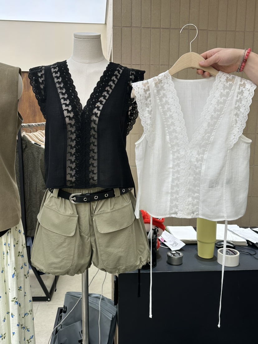 FOSET東大門代購女士新款時尚熱賣休閑人氣襯衫蕾絲衫蕾絲FOSET襯衫/蕾絲衫