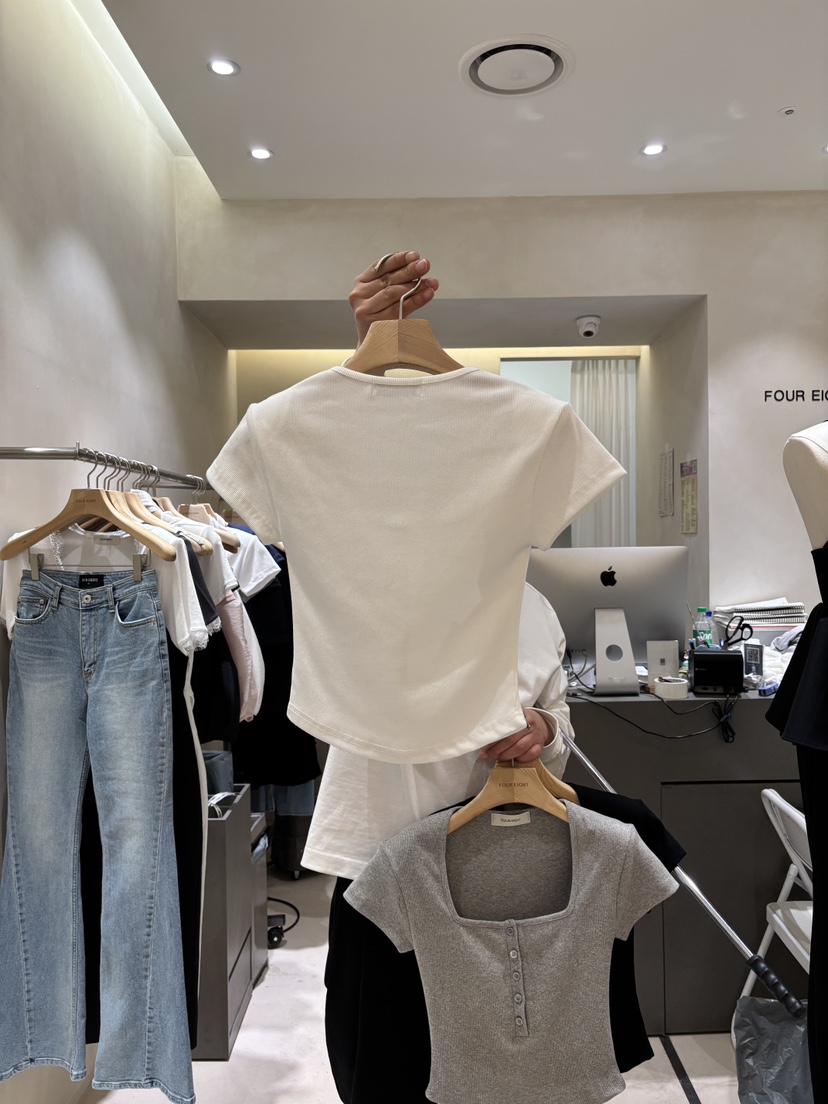 FOUREIGHT東大門代購女士新款熱賣休閑人氣時尚推薦職業T恤FOUR EIGHTT恤