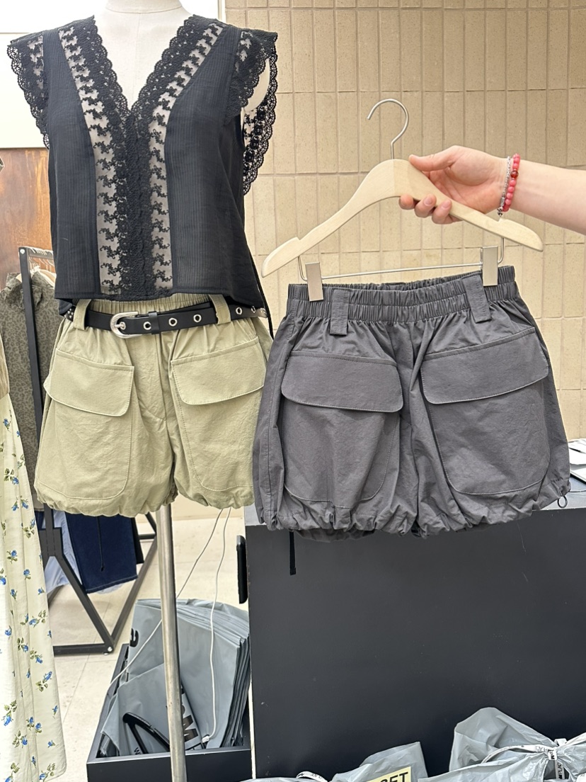 FOSET東大門實拍女士新品熱賣26春夏人氣職業時尚短褲口袋FOSET短褲