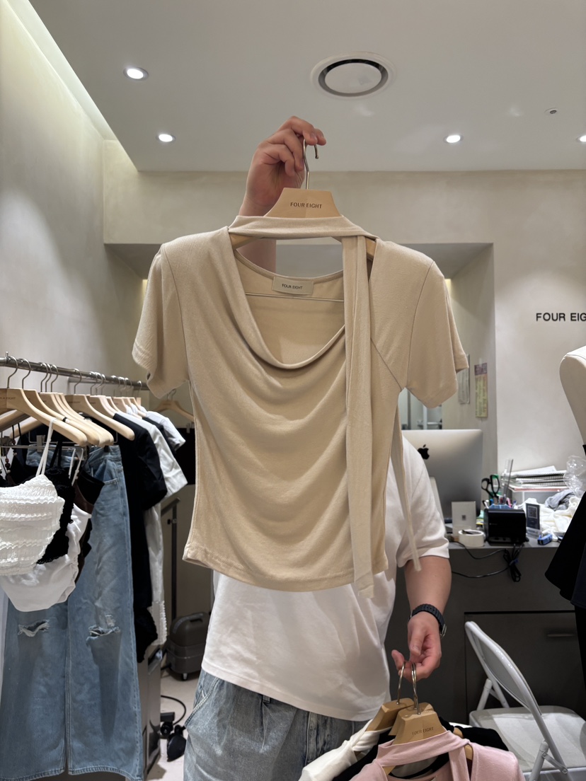 FOUREIGHT東大門直郵女裝新品推薦26春夏休閑人氣職業T恤FOUR EIGHTT恤圖色2