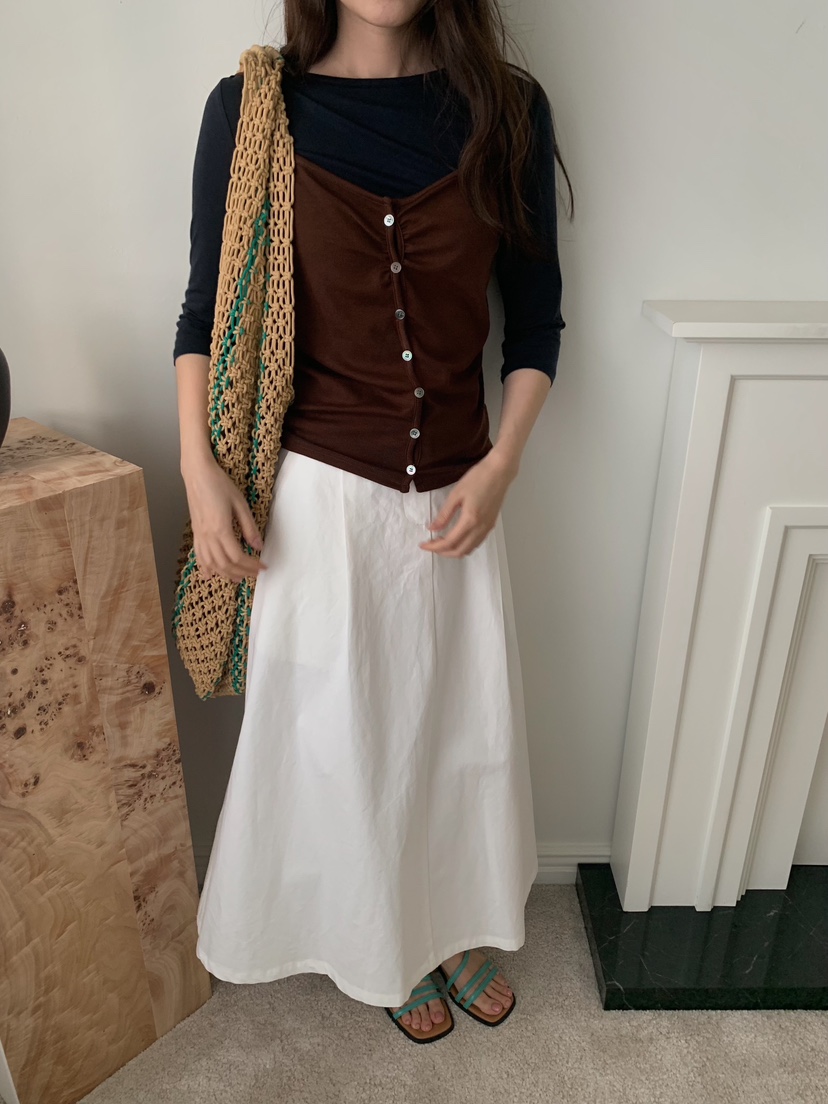 CAMEL-P東大門實拍女士新品真品吊帶背心紐扣Came_l 家吊帶/背心