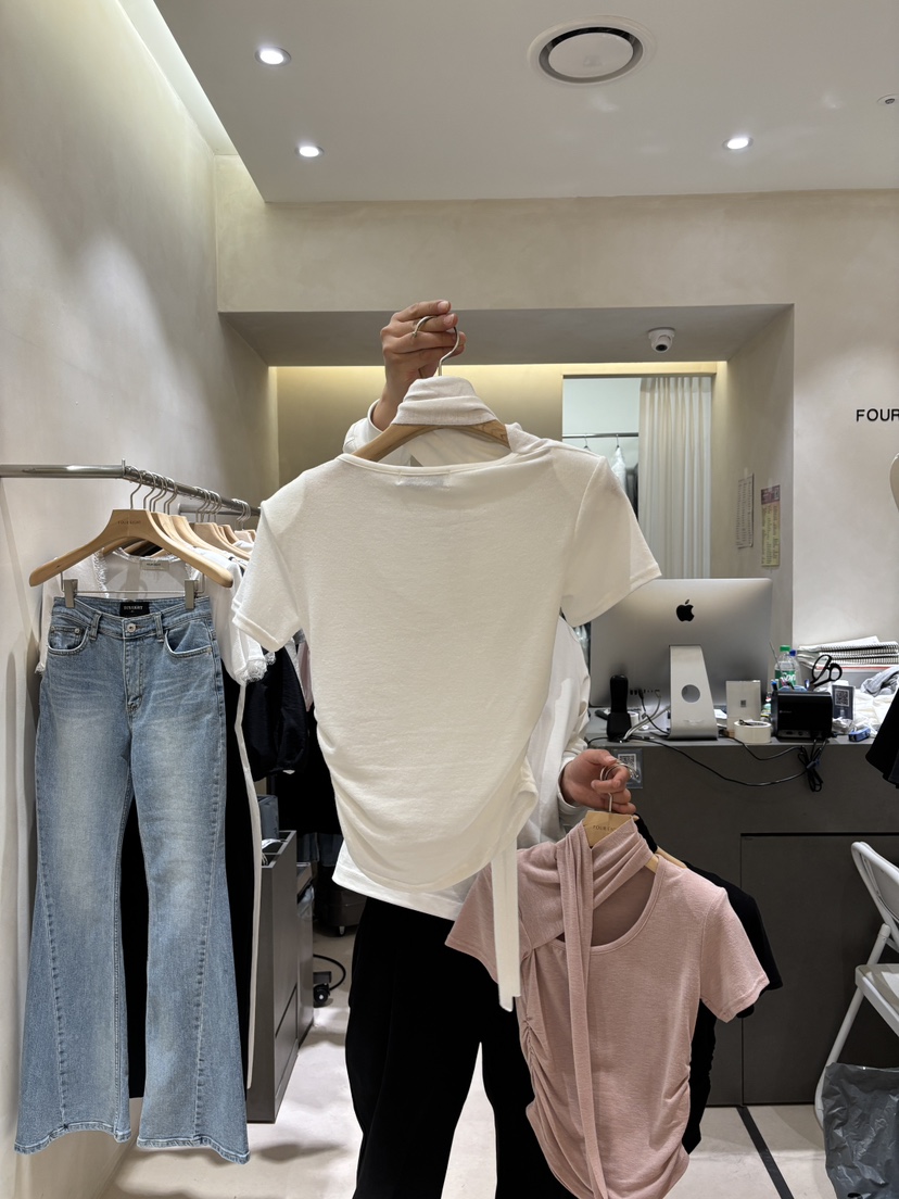 FOUREIGHT東大門代購女裝新品26春夏時尚熱賣休閑T恤圍巾FOUR EIGHTT恤