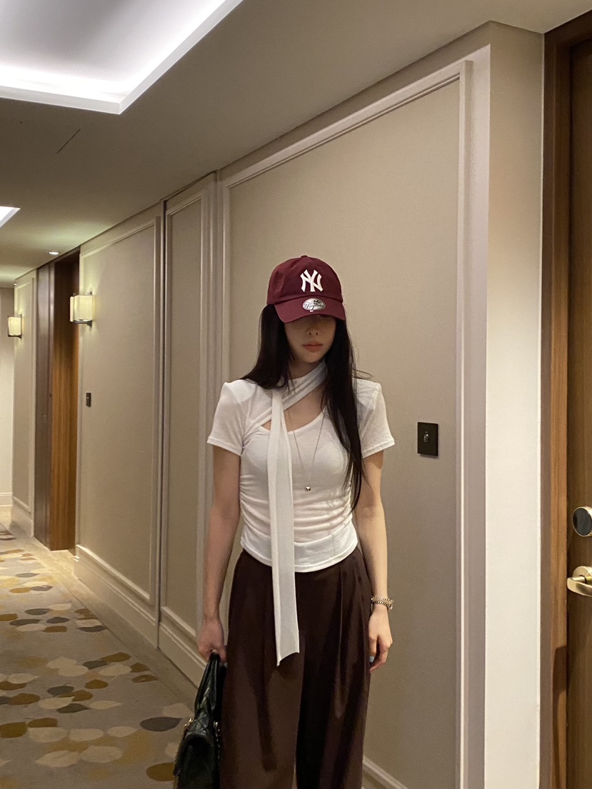 FOUREIGHT東大門代購女裝新品26春夏時尚熱賣休閑T恤圍巾FOUR EIGHTT恤