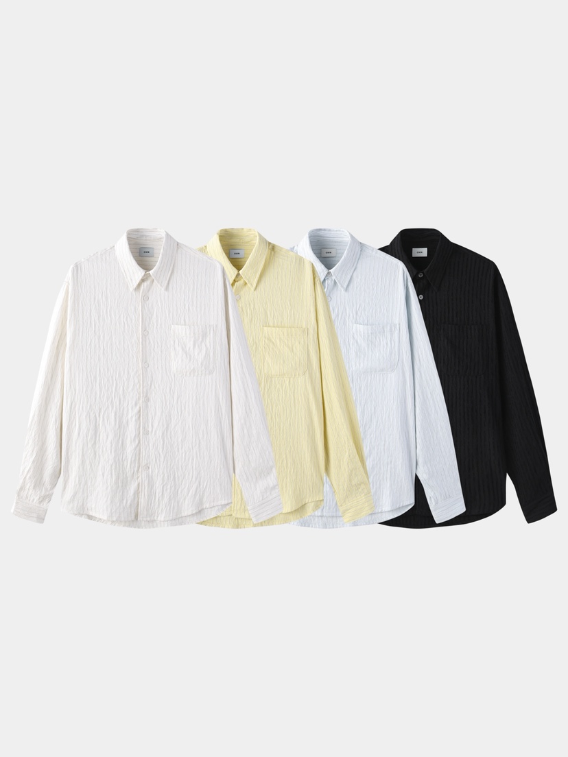 OWN東大門代購女士新款休閑推薦時尚26春夏襯衫蕾絲衫條紋OWN襯衫/蕾絲衫