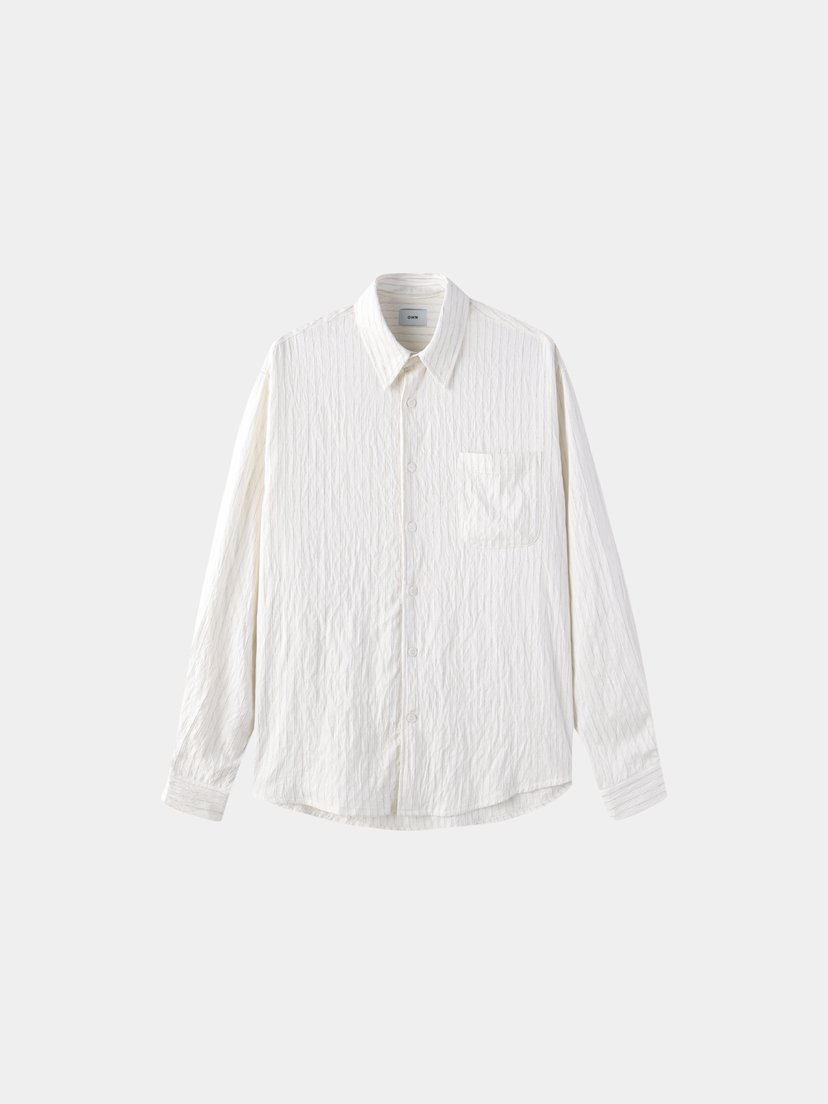 OWN東大門代購女士新款休閑推薦時尚26春夏襯衫蕾絲衫條紋OWN襯衫/蕾絲衫圖色3