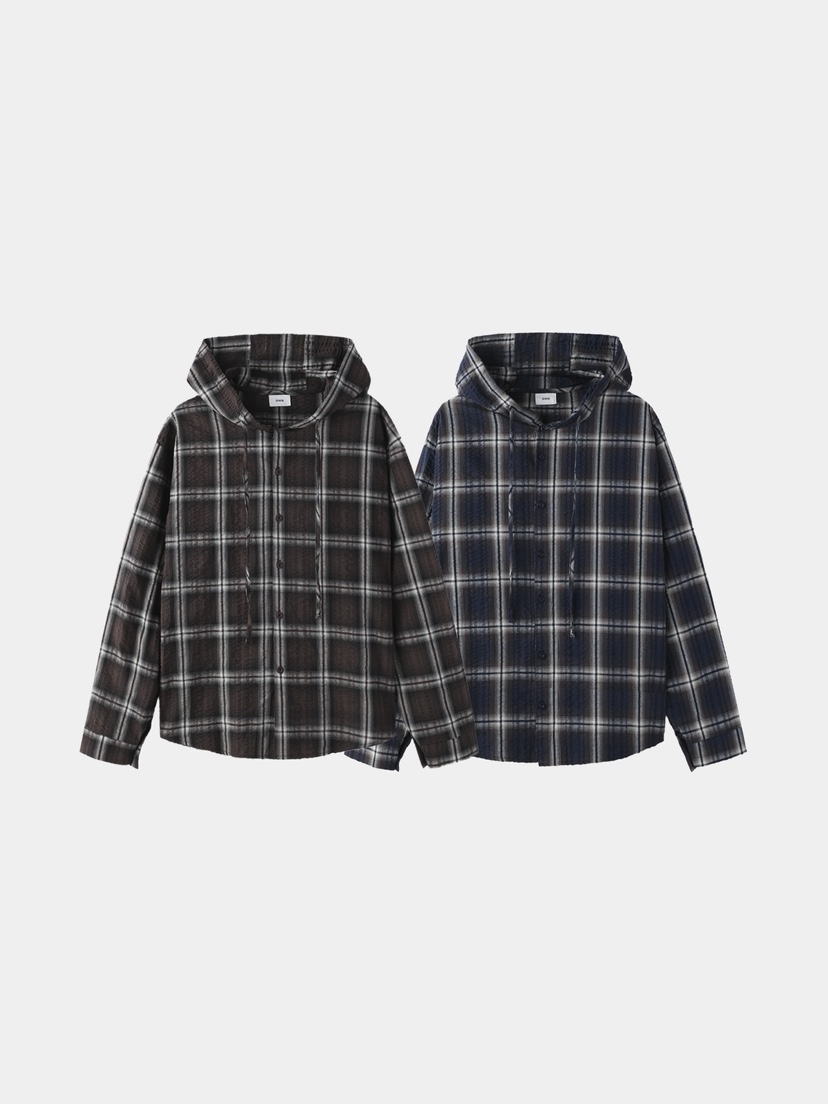 OWN東大門代購女士新品26春夏推薦真品襯衫蕾絲衫連帽衫格紋OWN襯衫/蕾絲衫