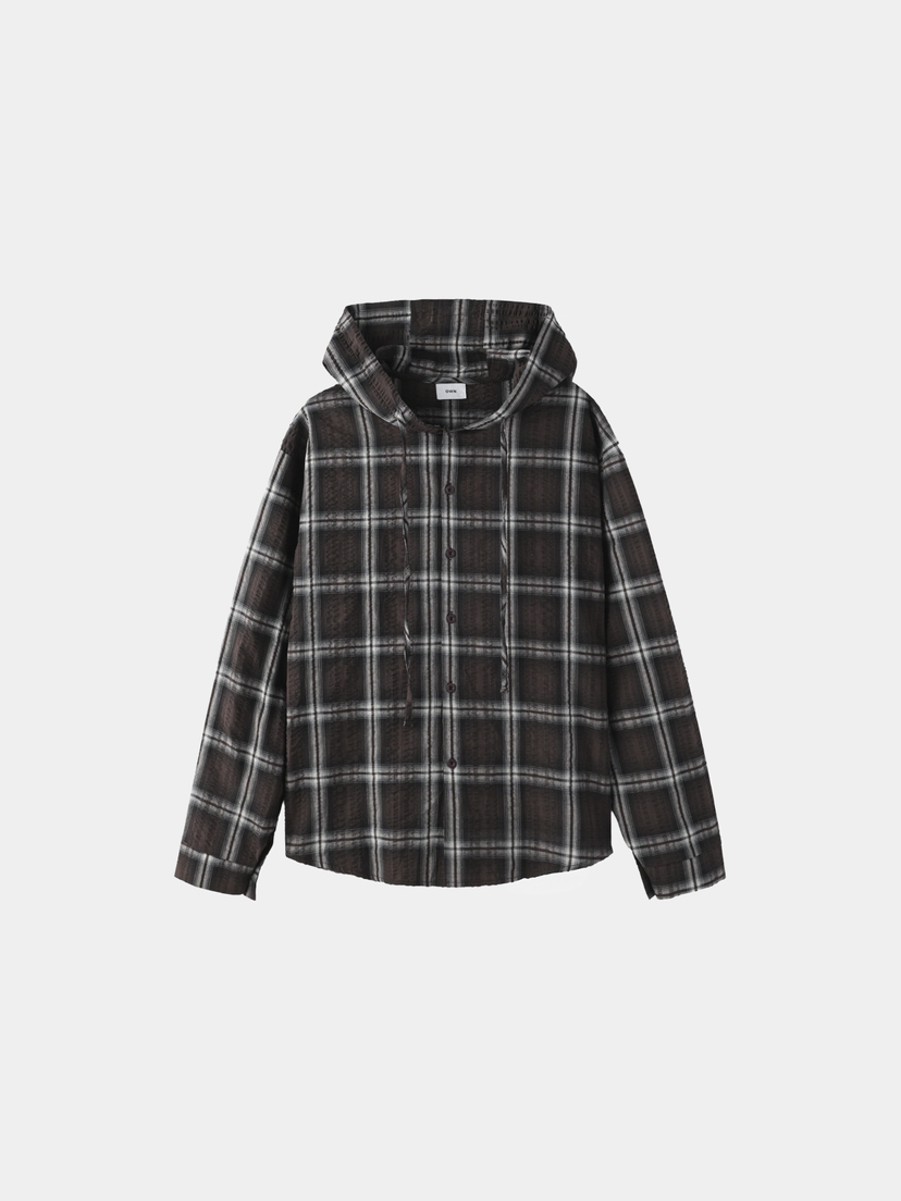 OWN東大門代購女士新品26春夏推薦真品襯衫蕾絲衫連帽衫格紋OWN襯衫/蕾絲衫圖色1