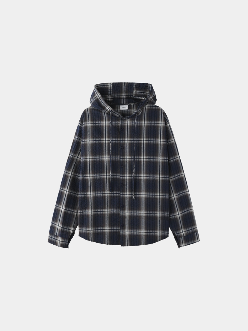 OWN東大門代購女士新品26春夏推薦真品襯衫蕾絲衫連帽衫格紋OWN襯衫/蕾絲衫圖色2