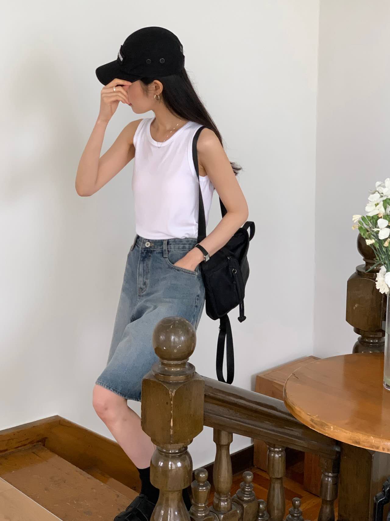 THREE QUARTER-쓰리쿼터-OT東大門實拍女裝新品職業短褲THREE QUARTER短褲