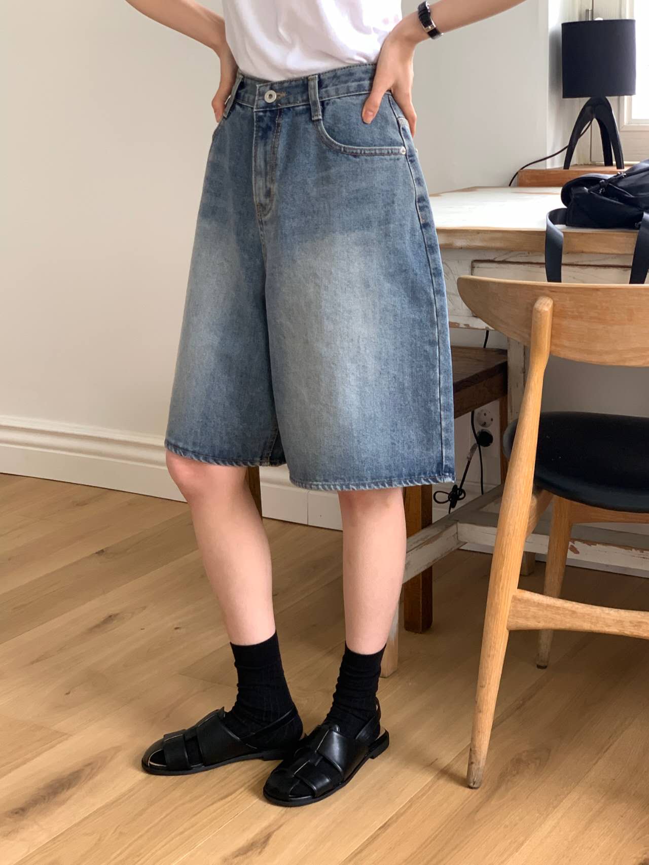 THREE QUARTER-쓰리쿼터-OT東大門實拍女裝新品職業短褲THREE QUARTER短褲