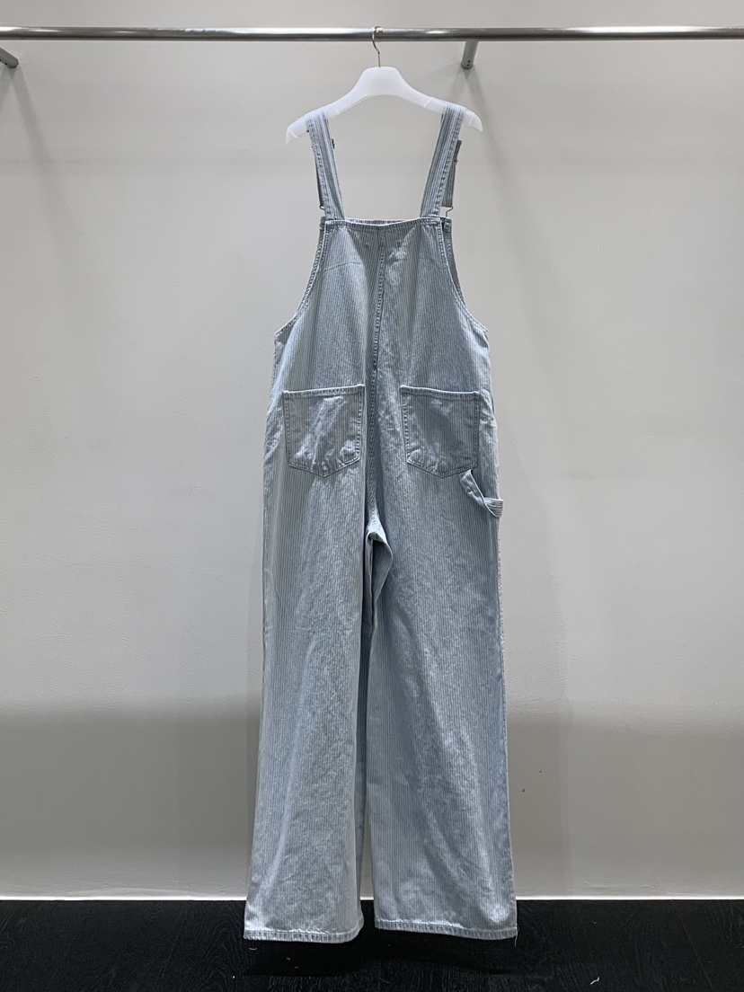 LOVE MOMENT東大門代購女士新品職業時尚人氣背帶褲條紋LOVE MOMENT背帶褲