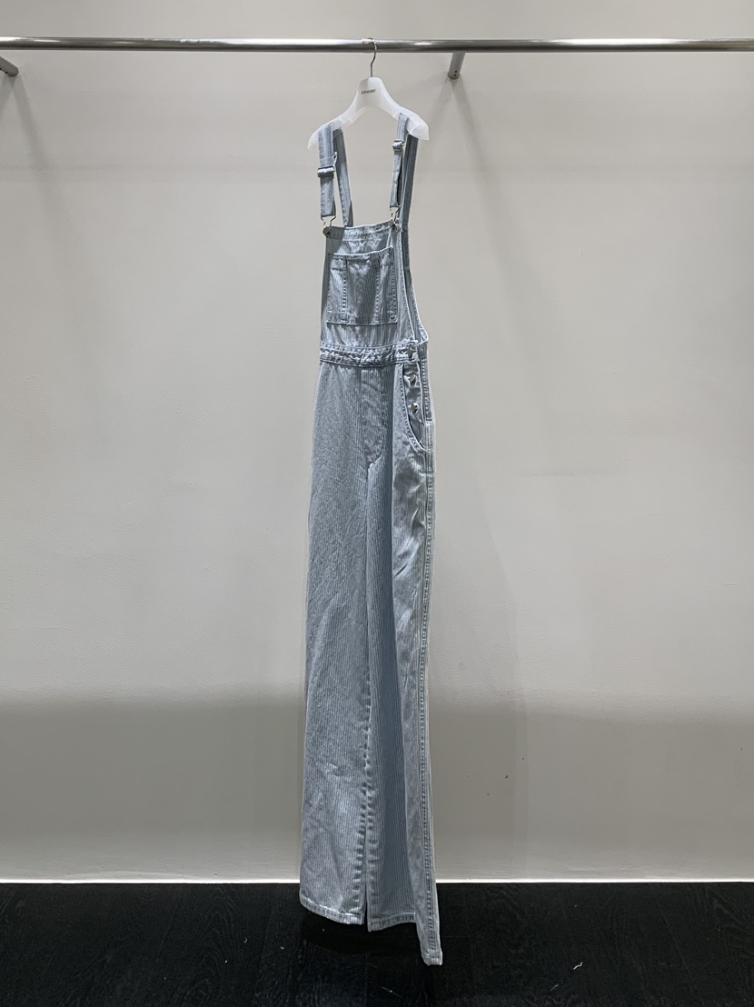 LOVE MOMENT東大門代購女士新品職業時尚人氣背帶褲條紋LOVE MOMENT背帶褲