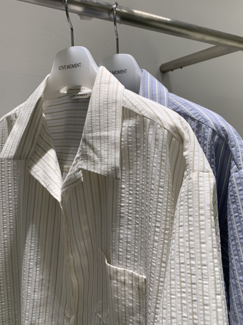 LOVE MOMENT東大門直郵女士新品推薦26春夏襯衫蕾絲衫條紋LOVE MOMENT襯衫/蕾絲衫