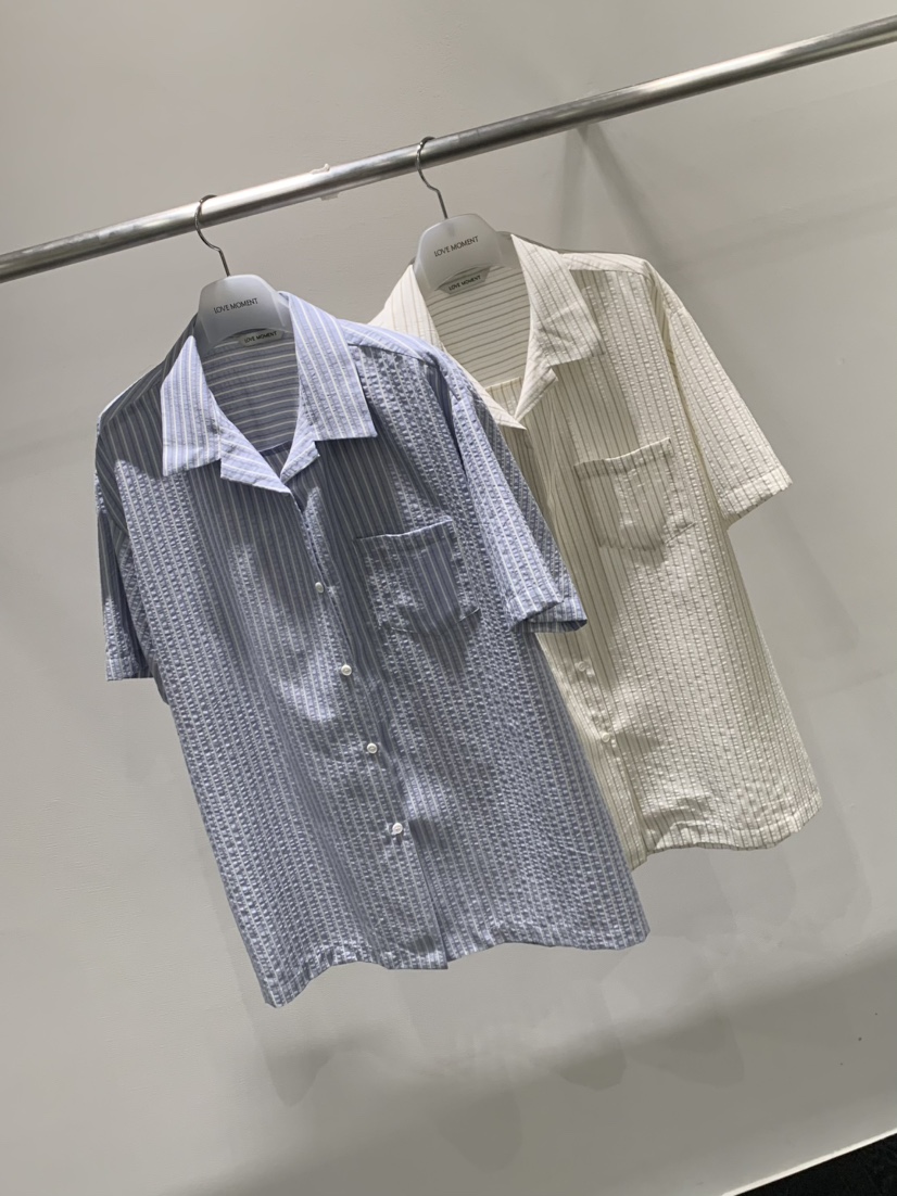 LOVE MOMENT東大門直郵女士新品推薦26春夏襯衫蕾絲衫條紋LOVE MOMENT襯衫/蕾絲衫