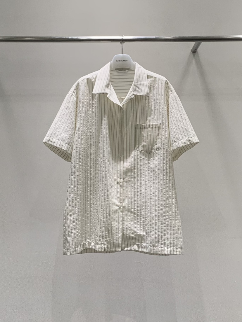 LOVE MOMENT東大門直郵女士新品推薦26春夏襯衫蕾絲衫條紋LOVE MOMENT襯衫/蕾絲衫圖色1