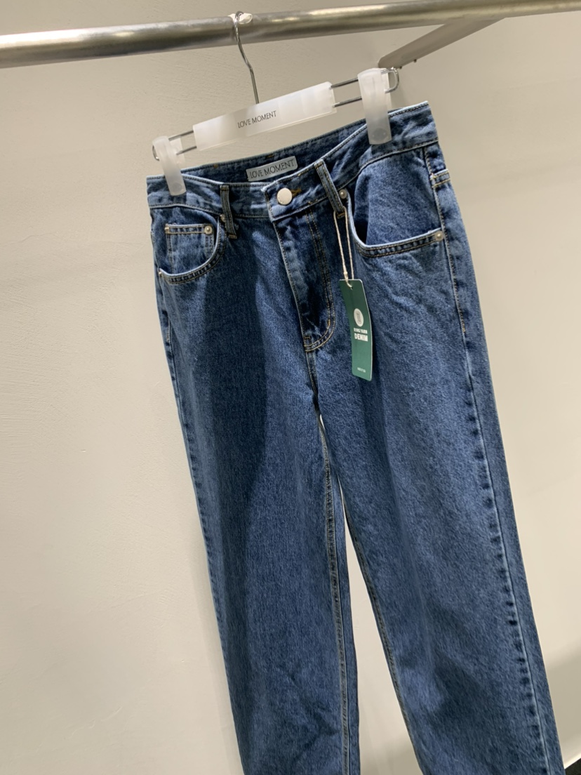LOVE MOMENT韓國代購女士新款真品人氣推薦26春夏牛仔褲LOVE MOMENT牛仔褲