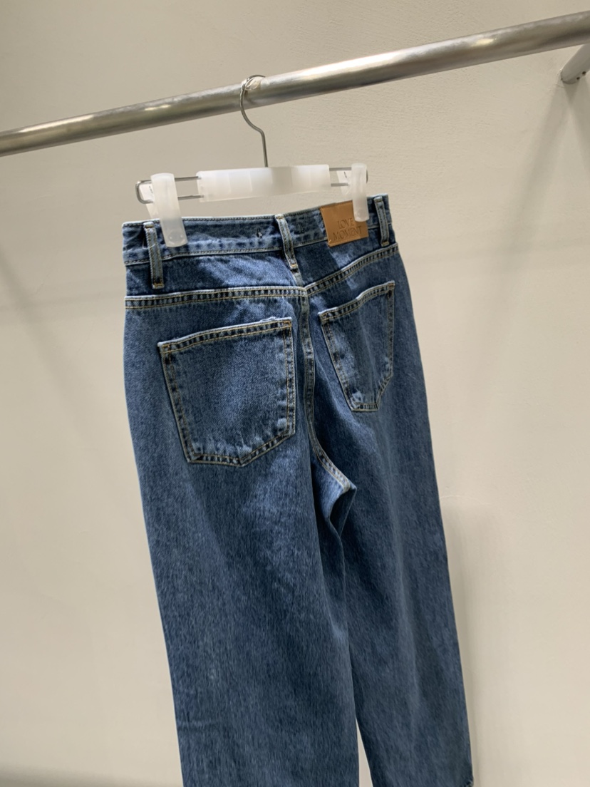 LOVE MOMENT韓國代購女士新款真品人氣推薦26春夏牛仔褲LOVE MOMENT牛仔褲
