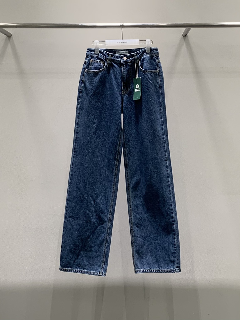 LOVE MOMENT韓國代購女士新款真品人氣推薦26春夏牛仔褲LOVE MOMENT牛仔褲圖色1