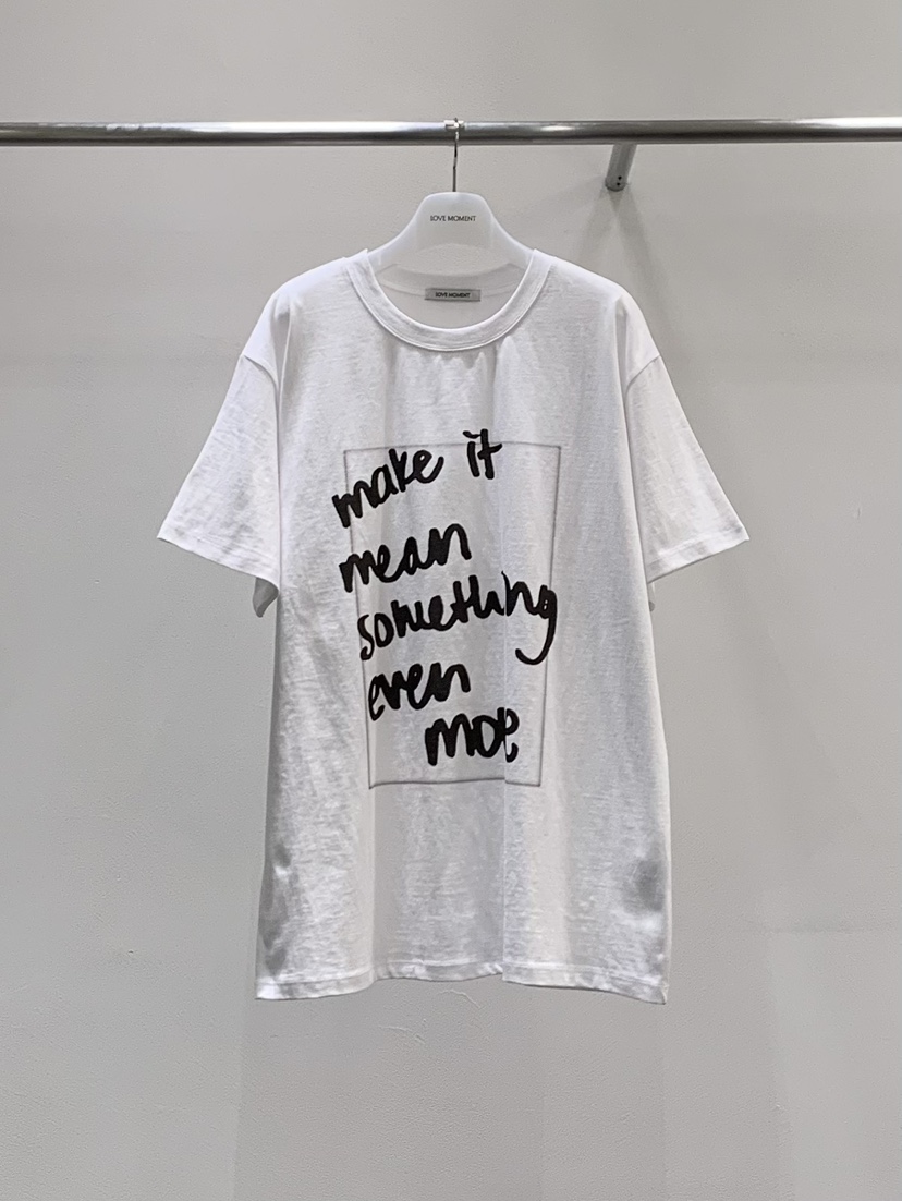 LOVE MOMENT東大門實拍女士新款真品26春夏休閑時尚推薦T恤LOVE MOMENTT恤圖色1