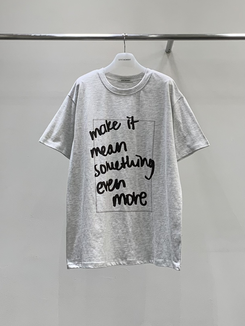 LOVE MOMENT東大門實拍女士新款真品26春夏休閑時尚推薦T恤LOVE MOMENTT恤圖色2