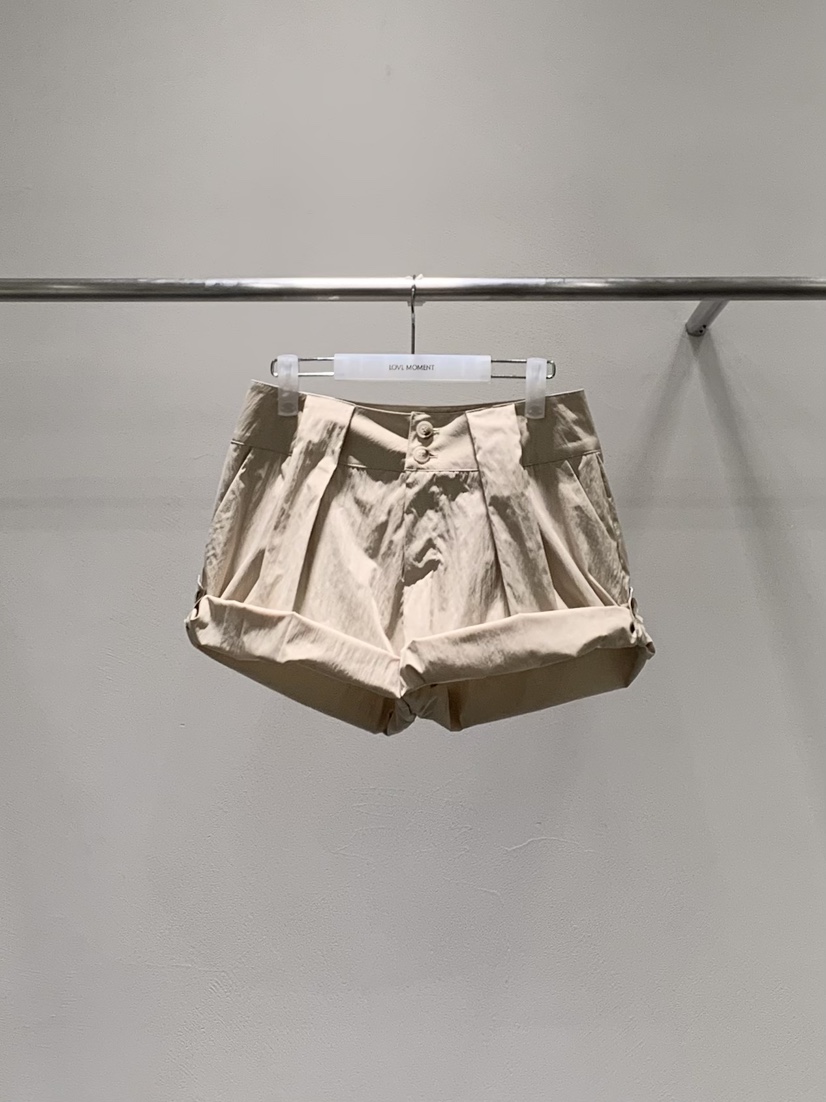 LOVE MOMENT東大門代購女士新品休閑職業時尚真品26春夏短褲LOVE MOMENT短褲圖色1