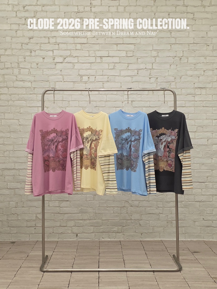 CLODE韓國代購女裝新品時尚26春夏人氣職業長袖T恤假兩件CLODE長袖T恤