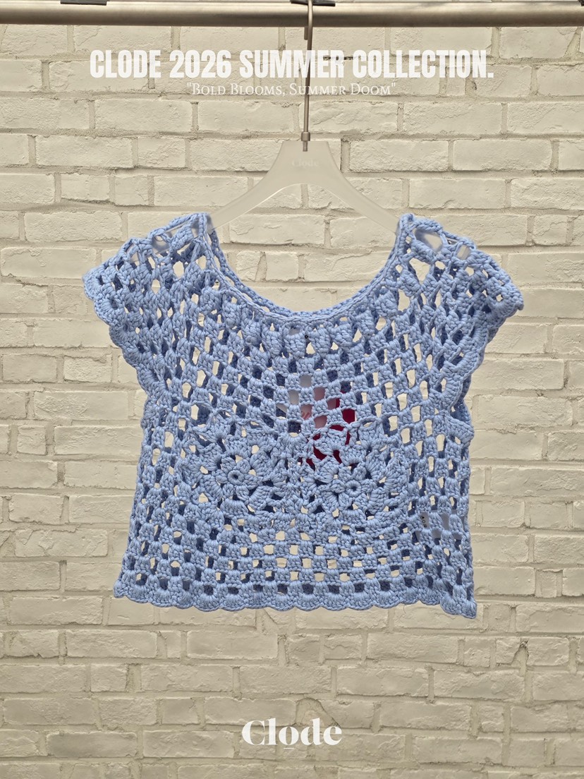 CLODE韓國直郵女裝新款推薦熱賣職業26春夏針織衫鉤針編織CLODE針織衫圖色1