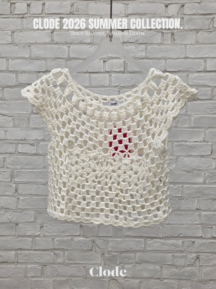 CLODE韓國直郵女裝新款推薦熱賣職業26春夏針織衫鉤針編織CLODE針織衫圖色2