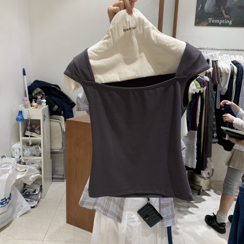 TEMPTING韓國直郵女士新款休閑人氣時尚職業推薦熱賣26春夏T恤TEMPTINGT恤圖色2