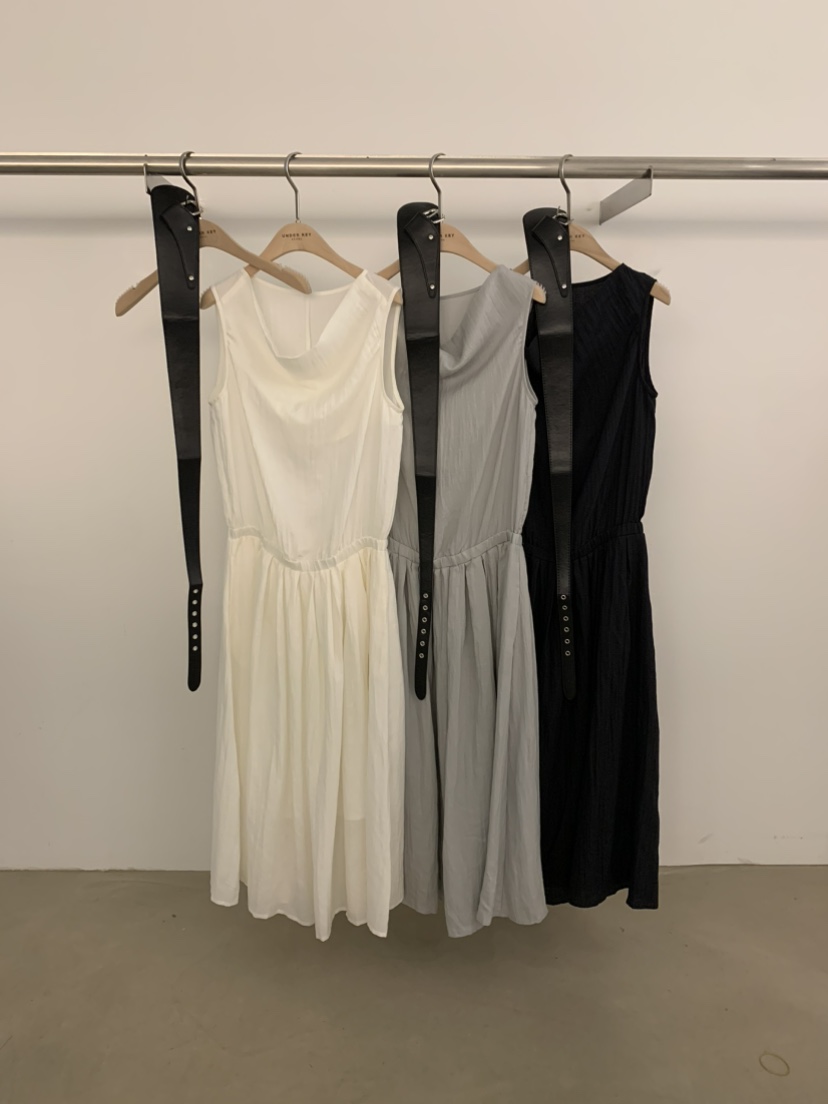 UNDER KEY韓國直郵女裝新品熱賣休閑人氣時尚連衣裙含腰帶UNDER KEY連衣裙